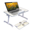 Foldable Laptop Stand With USB Cooling Fan - Both Height & Angle Are Adjustable - Very Portable for Bed, Couch & Floor